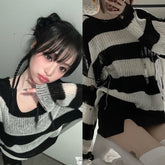 Ahyeon Knitted Strip Shirt