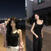 Ahyeon Black Vest Top