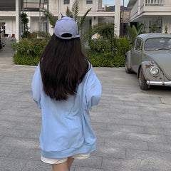 Haerin Baby Blue V-Neck Tee