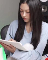 Haerin Baby Blue V-Neck Tee