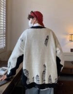 Bangchan Distressed V-Neck Sweater