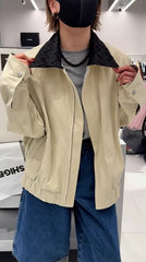 Heeseung Sand Weave-Collar Jacket