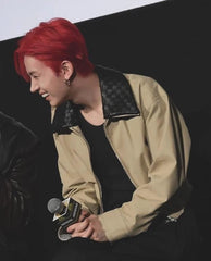 Heeseung Sand Weave-Collar Jacket