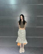 Beige Platform Double Strap Sandals | Hanni – NewJeans