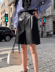 Soobin Faux Leather Shorts