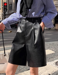 Soobin Faux Leather Shorts