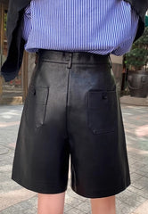 Soobin Faux Leather Shorts