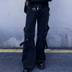 Jimin Noir Adjustable Cargo Pants