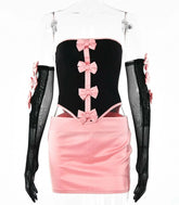 Eunchae Pink Bow Corset Set