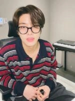 Jake Noir Crimson Striped Sweater