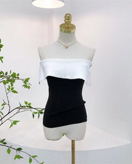 Black And White Flap Tube Top | Yujin – IVE