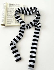 Asa Black And White Stripes Scarf