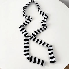 Asa Black And White Stripes Scarf