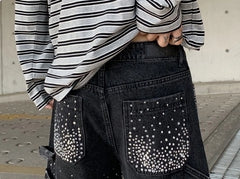 Belle Diamond Denim Shorts