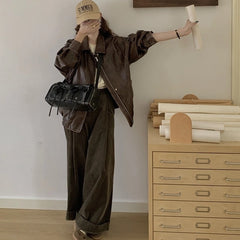 Minju Black Faux Leather Bag