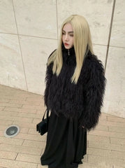 Jin Black Faux Fur Jacket