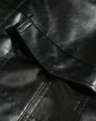 Yeonjun Faux Leather Biker Vest