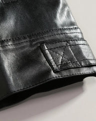 Yeonjun Faux Leather Biker Vest
