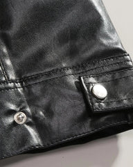 Yeonjun Faux Leather Biker Vest