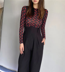 Karina Red Moon Fitted Top