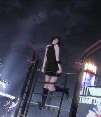 Rei Black Flower Dress