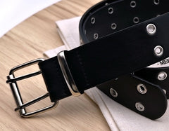 Heeseung Noir Layered Eyelet Belt
