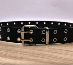 Heeseung Noir Layered Eyelet Belt