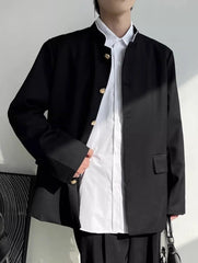 Sunghoon Noir Mandarin Blazer Jacket