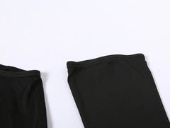 Ryujin Black Mesh Halter Bodysuit