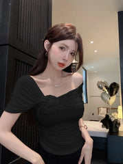 Ahyeon Off-Shoulders Flower Top