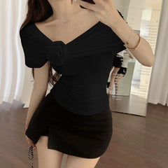 Ahyeon Off-Shoulders Flower Top