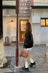 Asa Black Oversized Faux Leather Jacket