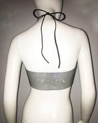 Chiquita Rhinestones Halter Crop Top