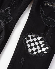 Jimin Noir Ripped Jeans