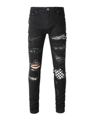Jimin Noir Ripped Jeans