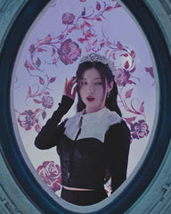 Black Silk Corset Long Sleeves Crop Top | Asa- BabyMonster