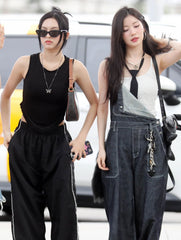 Chiquita Triangle Tassel Edged Ribbed Top