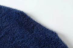 Jungwon Indigo “Don’t Burn Our Future” Knit Sweater