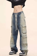 Suga Gradient Washed Cargo Jeans