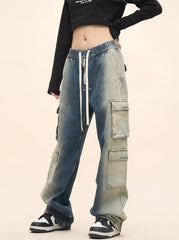 Suga Gradient Washed Cargo Jeans