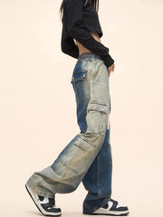 Suga Gradient Washed Cargo Jeans
