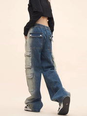 Suga Gradient Washed Cargo Jeans