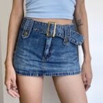 Ahyeon Retro Belted Denim Skort
