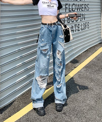 Yeji Blue Ripped Jeans