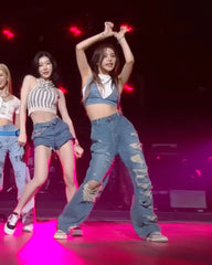 Yeji Blue Ripped Jeans