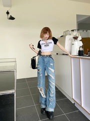 Yeji Blue Ripped Jeans