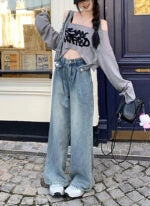 Yeji Indigo Suspender Denim Jeans