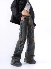 Jay Indigo Tassel-Lined Jeans