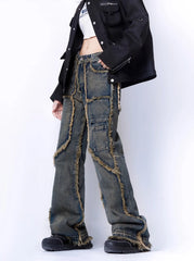 Jay Indigo Tassel-Lined Jeans