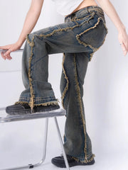 Jay Indigo Tassel-Lined Jeans